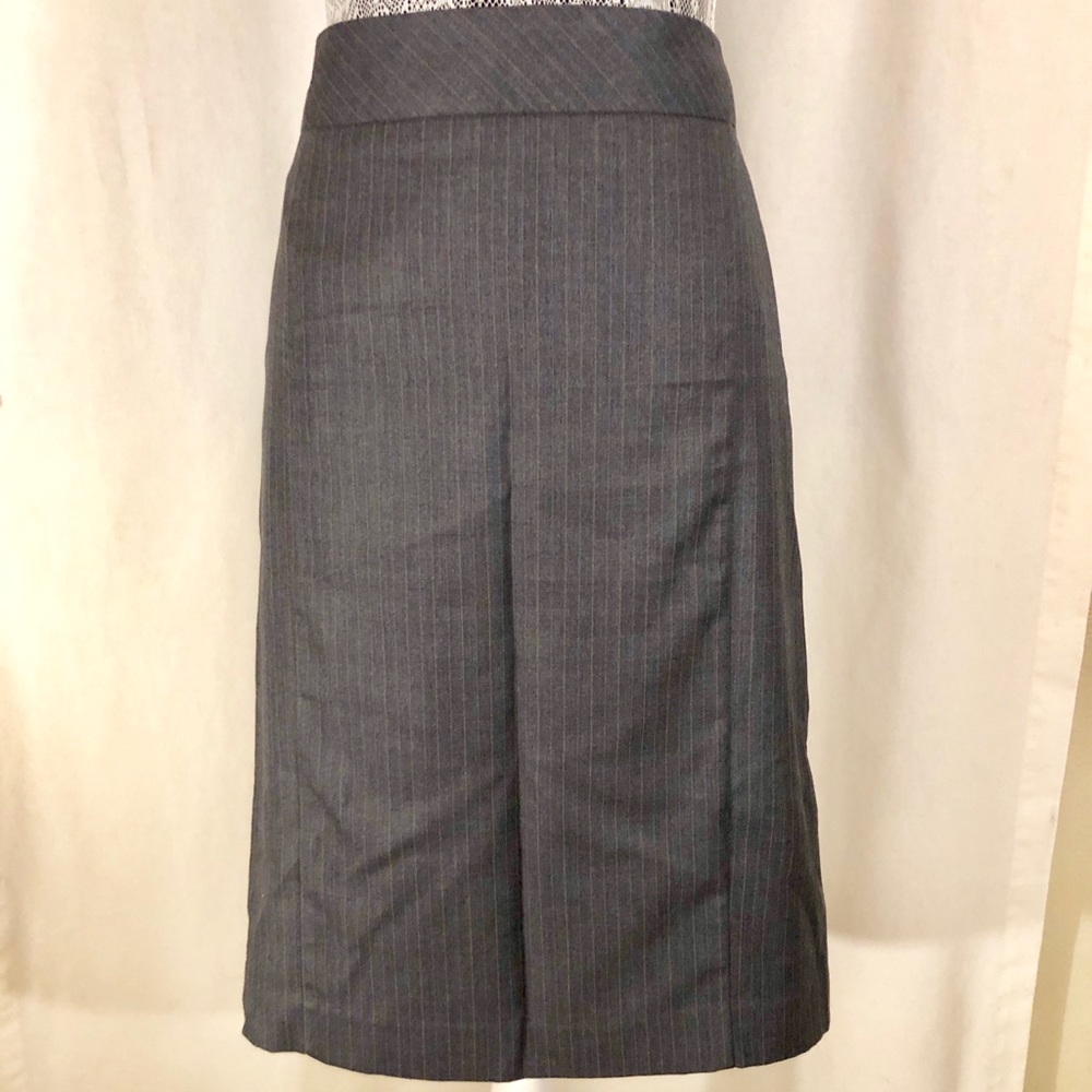 Grey Pinstriped Skirt Size 10